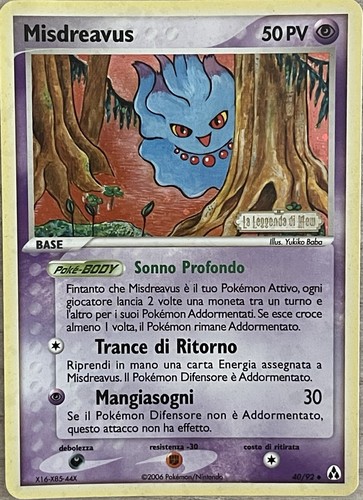 Pokemon card misdreavus 90 - card, 40/90