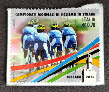 Francobollo Italia 2013 0,70€  Campionati Mondiali Ciclismo su Strada Usato
