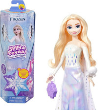 Mattel Disney Frozen Elsa Spin & Reveal, set con bambola e 11 sorprese
