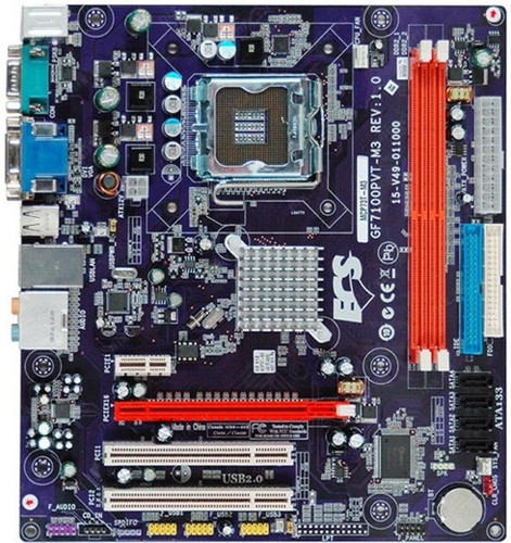 Placa base ecs mcp73t - placa,