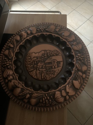 Piatto rame decorato mano - rame,