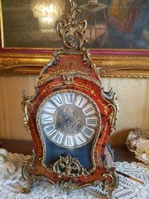 Prestigioso orologio Boulle a pendolo da tavolo stile Luigi XV Italia anni 70