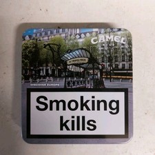 Porta sigarette in metallo vintage Camel Discovery Europe 1