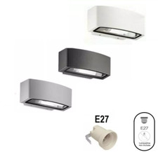 APPLIQUE PLAFONIERA LAMPADA ESTERNA DA PARETE CON DOPPIA DIFFUSORE UP&DOWN E27