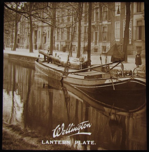 Glass magic lantern slide - glass,