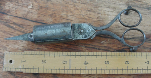 Antique candle snuffer wick - candle,