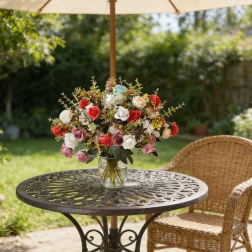 Bouquet rose seta 12 - di,