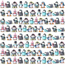 100 Pcs Mini Penguin Figurines