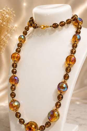 Collana lunga cristalli - collana,