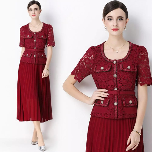 Vestito elegante midi - in, pizzo