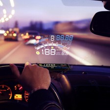 Display head up auto HUD MPH/KM/h limite di velocità avviso tachimetro OBD2 proiettore