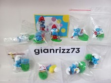  Sorpresine Kinder Serie Completa Puffi 2008 Perfette Condizioni + 1 Cartina