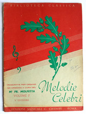 Spartito Fr.Molfetta Melodie Celebri Volume I V Edizione Per Organo Od Armonio