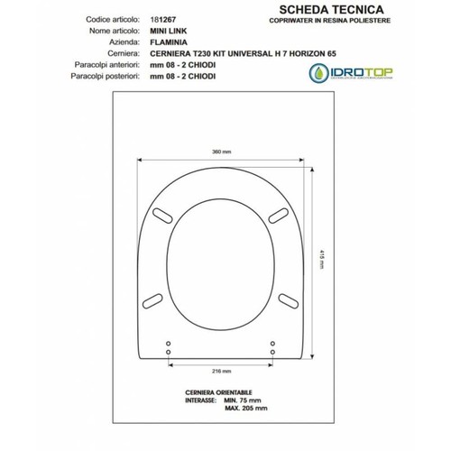 Copriwater flaminia - copriwater,