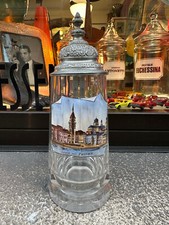 BIRRA BIER Bierkrug boccale bicchiere vetro Gruss aus PASSAU Bayern