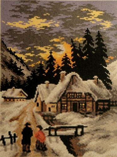 Quadro canovaccio mezzo punto - mezzo,