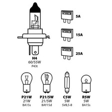 Kit lampade di ricambio 8 pz