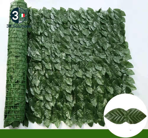 Green leafy fence panels with - fence,