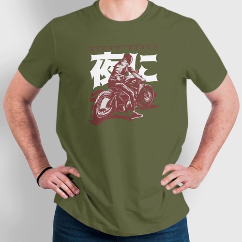 Shirt night rider cafe - t-shirt,