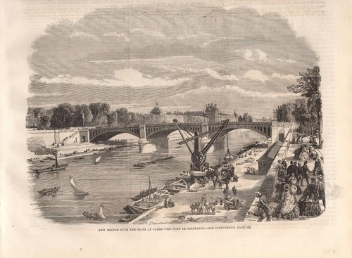 Stampa antica parigi - stampa, veduta