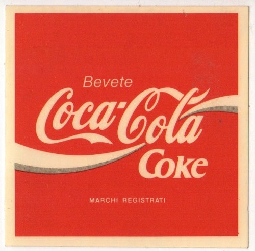 Coca cola italia adesivo - coca-cola,