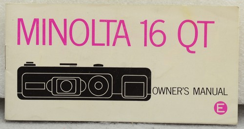 Minolta owner s - qt, owner's