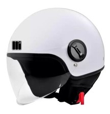CASCO MOTO MOTOCUBO JET BAT CON VISIERA BIANCO TG L