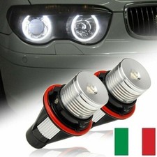 COPPIA LAMPADE LED LUCI POSIZIONE LENTICOLARE PER BMW SERIE 5 E60 X3 ANGEL EYES