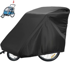 Bicycle Trailer Cover, Waterproof Bike Trailer Storage Cover 420D Oxford Mate...
