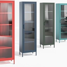 Vetrinetta mobile soggiorno vetrina libreria armadio metallo scintillante