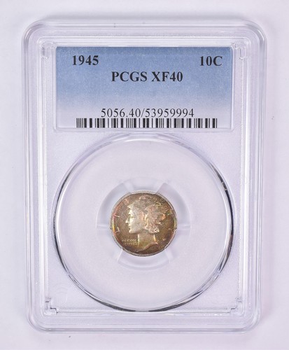 Mercury dime xf40 pcgs 1945 - pcgs,