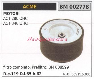 Filtro aria acme motore - filtro,