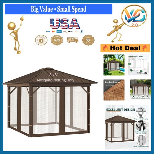 Zanzariera gazebo 8x8 con - gazebo, ft