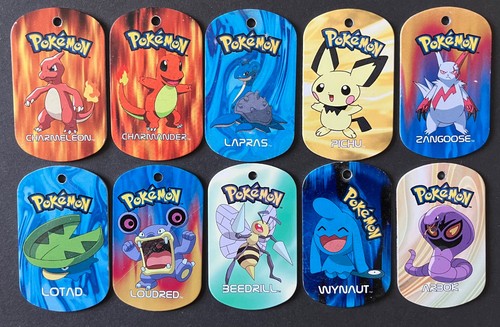 Pokemon metal tags - tags, tag