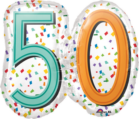 Palloncino foil mylar anni - palloncino, 50