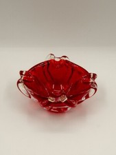 Murano vetro sommerso rosso e