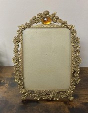 Antique Jeweled Ormolu Brass