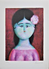 Antonio Bueno - Spagnola, litografia originale, firmata, numerata