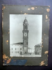 Grande Fotografia Originale Reggio Emilia Torre dell'Orologio Primo '900 
