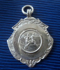 Argento Sterling D'Epoca Atletica Leggera/Corsa Portachiavi Medaglia H/M 1957