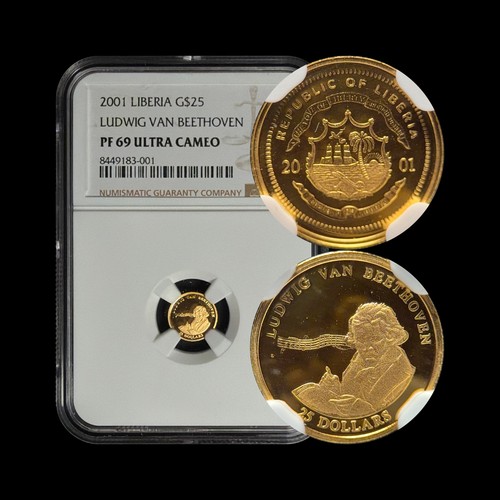 Liberia 2001 dollari oro - 25, dollari,