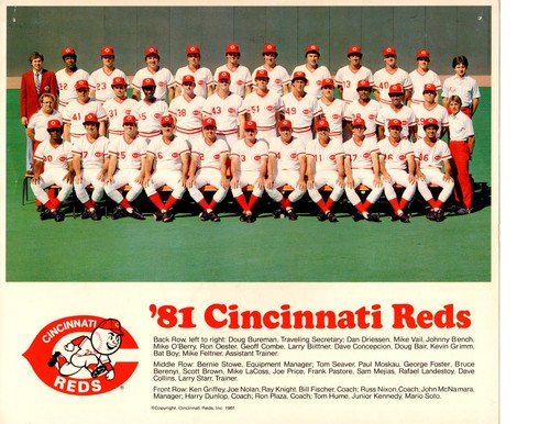 1981 cincinnati reds 8x10 - 1981,