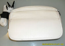 Borsa Borsetta in Similpelle Bianco con Tracolla con 2 Scomparti Misure 22X16 