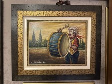 Dipinto Olio Su Tela 40x30 Con Autentica Di Salvo Lombardo