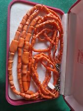 collana corallo di Sciacca a 4 fili lunghezza 65 cm