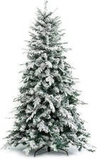 ALBERO DI NATALE 210cm INNEVATO ALASKA - reale SUPER FOLTO NATALIZIO VERDE NEVE