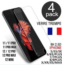 vitre verre trempe film protection iPhone 11 12 13 14 15 pro max  XR XS X 8 7 6