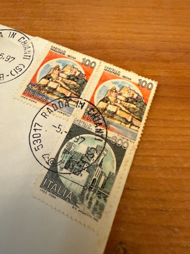 Lettera affrancata con - lettera,