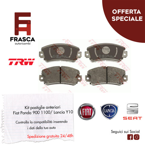 Pastiglie freno anteriori trw - anteriori,