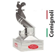 Comignolo Galletto Base Quadrata Girevole con Cuscinetti per Canne Fumarie. CE